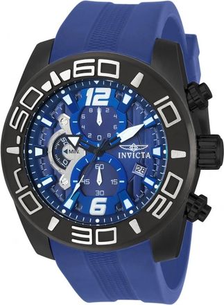 Invicta Pro Diver Chronograph Horloge - Heren - Horloges - Blauw - ONE Size - Accessoires
