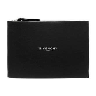 Givenchy Leren Logo Pouch - Heren - Accessoires - Zwart - Maat: ONE Size Zijde