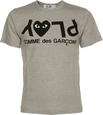 Comme Des Gar&ccedil;ons Grijze T-shirt met Logoprint - Heren - T-shirts - Grijs - S - Tops
