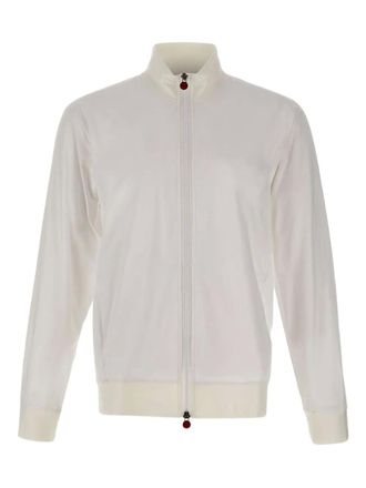 Kiton B-One stand-up collar zipped sweatshirt - men - Cotton - M - White