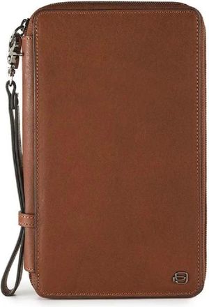 Piquadro Wallets & Cardholders, male, Brown, Size: ONE SIZE Black Square Travel Document Holder