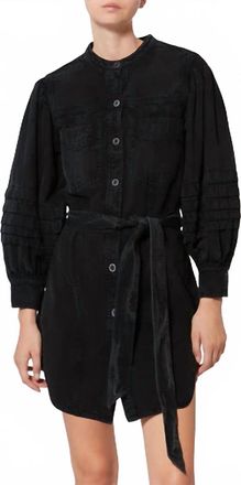 Isabel Marant Moe Mini Dress In Faded Black
