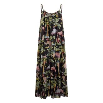 Red Valentino Maxi Jurk - Dames - Maxi kleedjes - Zwart - M - Katoen - Kleedjes