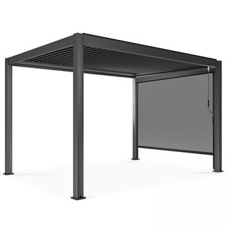 Oviala P&eacute;rgola bioclim&aacute;tica autoportante de 3x4m con 1 toldo de 2,66 x 2,34 m