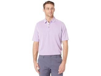 Johnston & Murphy Vintage Slub Polo Mens Clothing Lavender : 2XL, Polyester/Modal