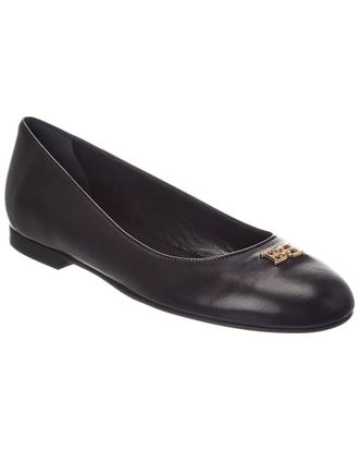 Bally Logo Bitey Leather Ballerina Flat