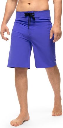 Coolibar Mens San Marino Boardshort - UPF 50+ Sun Protection - Accelera in Baja Blue at Nordstrom, Size Xx-Large