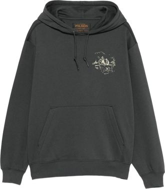 Filson Trout Graphic Hoodie - Heren - Hoodies - Zwart - XL - Katoen - Hoodies & sweatvesten
