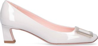 Roger Vivier White Calfskin Pumps With Squared Toe