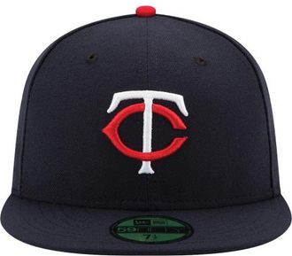 New Era Womens Minnesota Twins Twins 59Fifty Authentic Cap - Adult White/Red/Navy Size 6 7/8