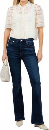 Frame Denim Lattice Crochet Blouse In Cream