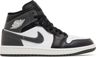 Air Jordan Mens Jordan 1 Mid Black White Iron Grey