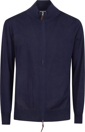 Ballantyne Plain Full Zip Cotton Cardigan