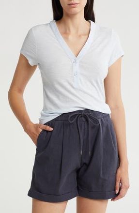 James Perse V-Neck Cotton Blend Henley in Memory at Nordstrom Rack, Size 3 (Fits Like 8-10 Us)