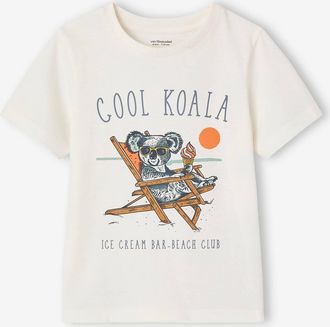 Vertbaudet Jungen T-Shirt, Tierprint vanille