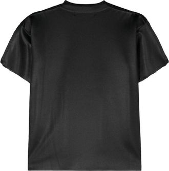 Junya Watanabe Womens Open-knit Crewneck T-shirt - Black - Size Medium