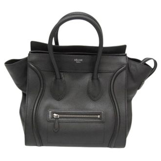 Celine Pre-owned Mini Luggage Handtas - Dames - Pre-owned - Zwart - Maat: ONE Size Zijde
