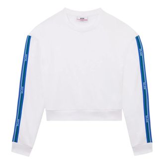 GCDS Cropped Sweatshirt - Dames - Sweatshirts - Wit - M - Katoen - Hoodies & sweatvesten