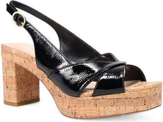 Pelle Moda Ilori Slingback Platform Sandal in Black at Nordstrom, Size 7.5