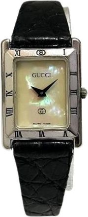 Gucci Pre-owned Watches, female, Gray, Size: ONE SIZE Pre-owned Stainless Steel Watch