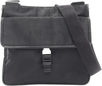 Prada Pre-owned Cross Body Bags, male, Black, Size: ONE SIZE Pre-owned Vintage Cross Body Bag