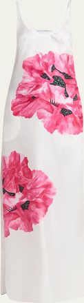 Stella McCartney Flower Print Silk Tank Gown