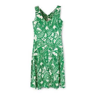 Motivi Paisley satijnen jurk - Dames - Casual kleedjes - Groen - 2XL - Satijn - Kleedjes