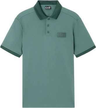 Emporio Armani Jersey Polo Shirt - Heren - Polos - Groen - S - Polyester - Tops