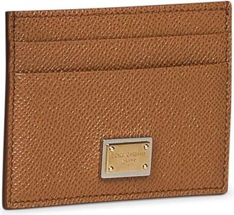 Dolce & Gabbana Womens Card Holder Dauphine Caramel Calf Leather Wallets & Purses