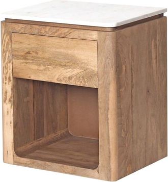 Adda Home Mesita marron de madera 55x40x60cm