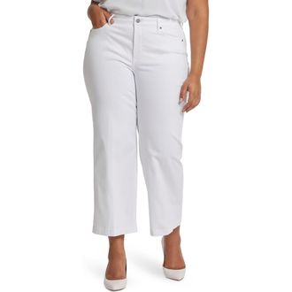 NYDJ Teresa Ankle Wide Leg Jeans in Optic White at Nordstrom, Size 18W