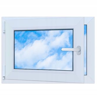 OEM Finestra In Pvc Bianca 70x50 Mm Sinistra, Nuova 700x500 Mm A Ribalta E A Battente Ru Con Doppi Vetri
