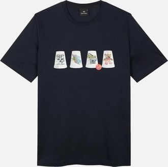 Paul Smith Mens PS Paul Smith Cups T-Shirt 49 DK NAVY - Black - Size: 44