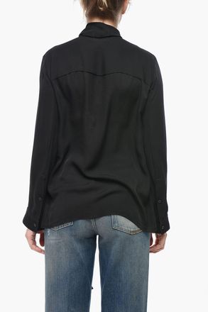 Khaite Camicia Tie Neck in Chiffon di Seta Khaite