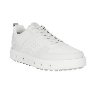 Ecco Ecco Golf Street 720 Full Grain Leather Mens Fashion Trainers - White - Size:UK 12-12.5