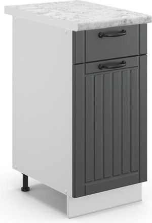Vicco Mueble Bajo De Cocina Fame-line, Antracita Casa De Campo, 40 Cm, Et M&aacute;rmol