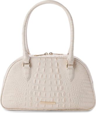 Brahmin Angie Leather Barrel Bag in Ivory at Nordstrom