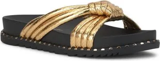 Jessica Simpson Cilleva Slide Sandal in Gold/Gold at Nordstrom, Size 10