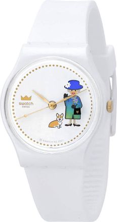 Swatch How Majestic Jubilee Quartz White Dial Unisex Watch GZ711