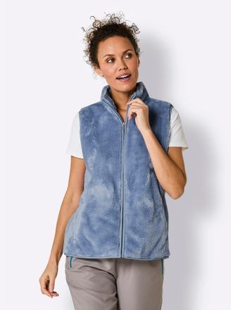 Catamaran Pl&uuml;schweste CATAMARAN, Damen, Gr. 38, blau (bleu), 100% Polyester, unifarben, Westen Pl&uuml;schweste