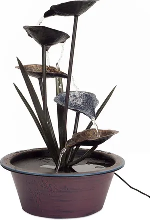 Melrose International Bronze Metal Lotus Leaf Fountain 22H - Bronze