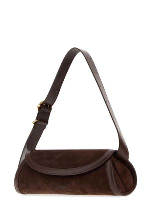 Jil Sander Womens Brown Suede Small Cannolo Crossbody Bag 601 Borse A Tracolla