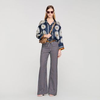 Sandro Floral print silk shirt