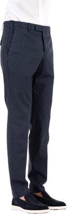 Pantaloni Torino Blauwe Twill Stretch Broek - Heren - Chinos - Blauw - S - Katoen - Broeken