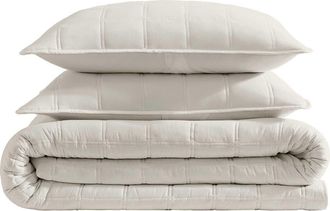 Kenneth Cole Reaction Stonewashed Solid Quilt & Sham Set in Light Beige at Nordstrom Rack, Size Full/queen