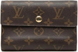 Louis Vuitton Pre-owned Vintage Bi-fold Portemonnee - Dames - Vintage Accessoires - Bruin - ONE Size - Vintage