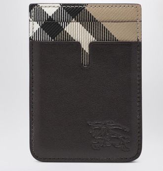 Burberry Pop Magnetic Card Holder with Check Pattern