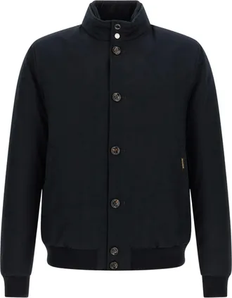 Moorer Sophisticated Janos Bomber Jacket with High Collar and Subtle Branding