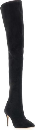 Casadei Womens Boots Julia Black Suede Stretch