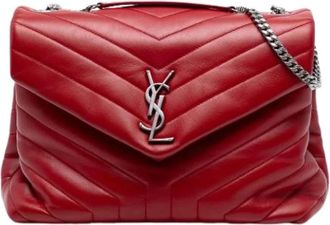 Saint Laurent Pre-owned Shoulder Bags, female, Red, Size: ONE SIZE Pre-owned Leather Shoulder Bag